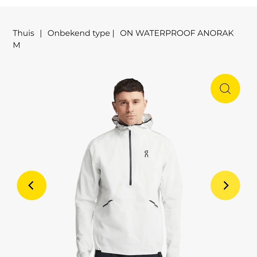 ON RUNNING Waterproof Anorak Jacket - White